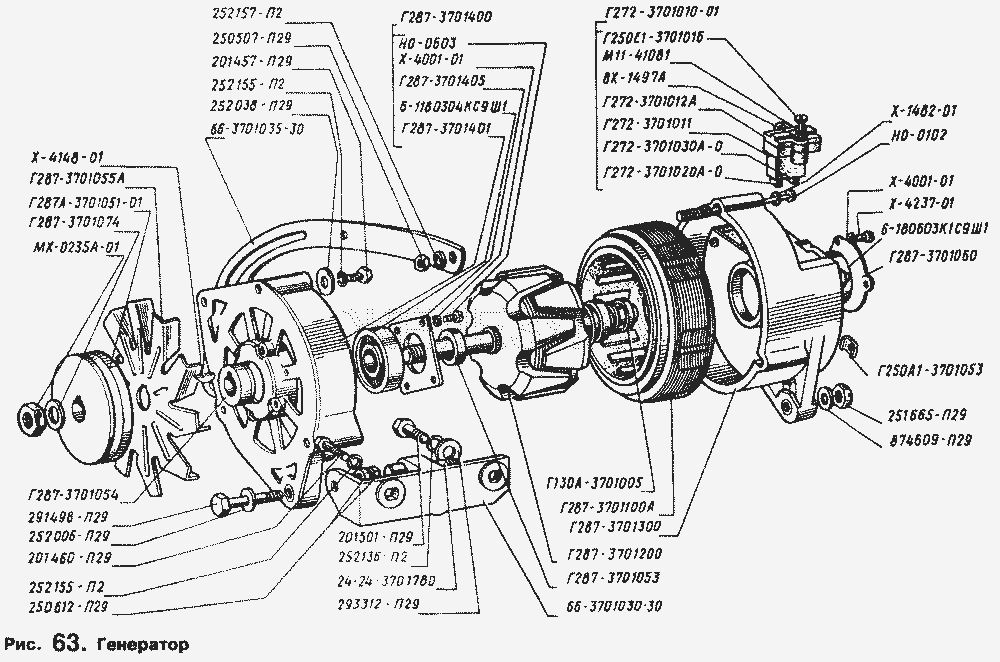 Генератор.  ГАЗ-66 (Каталог 1996 г.)