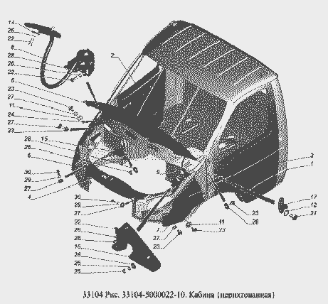 Кабина (нерихтованная).  ГАЗ-33104 Валдай Евро 3