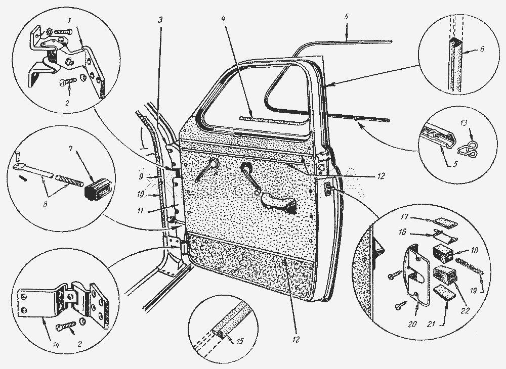 Дверь передняя.  М20 Победа