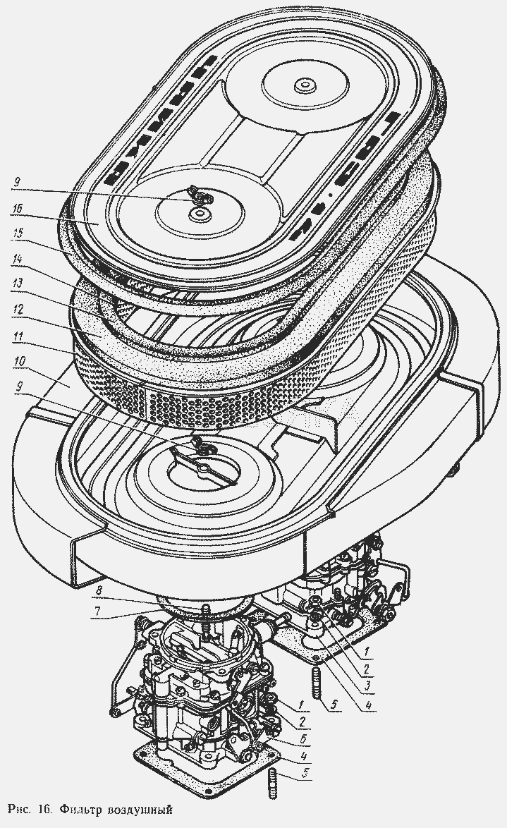 Фильтр воздушный.  ГАЗ-14 (Чайка)