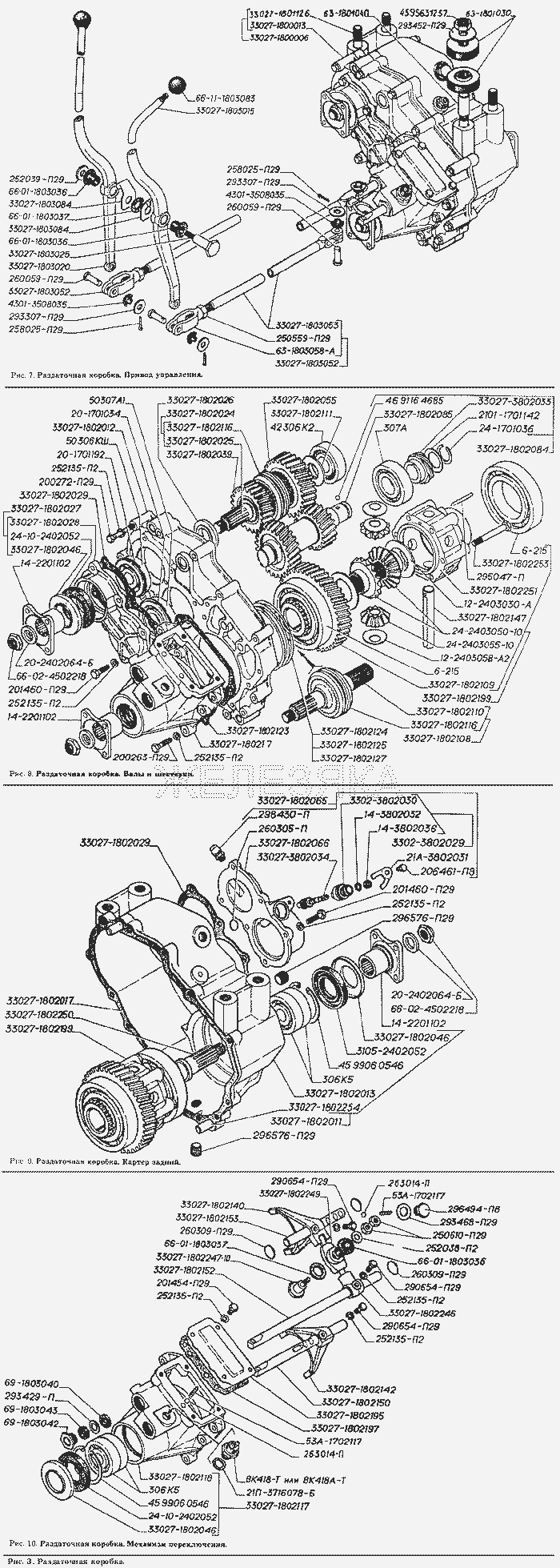 Коробка раздаточная.  ГАЗ-33027 (Дополнение)