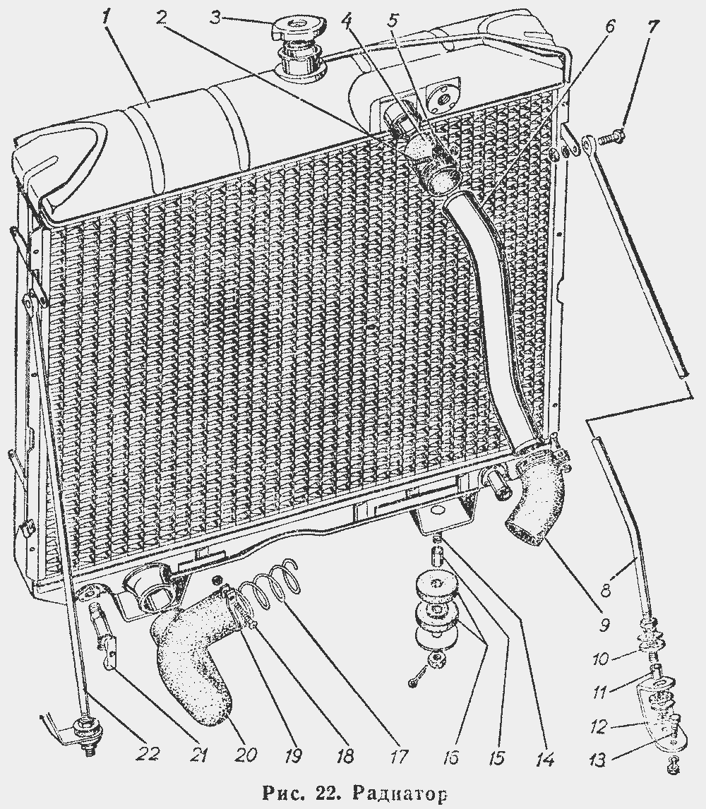 Радиатор.  ГАЗ-66 (Каталог 1983 г.)